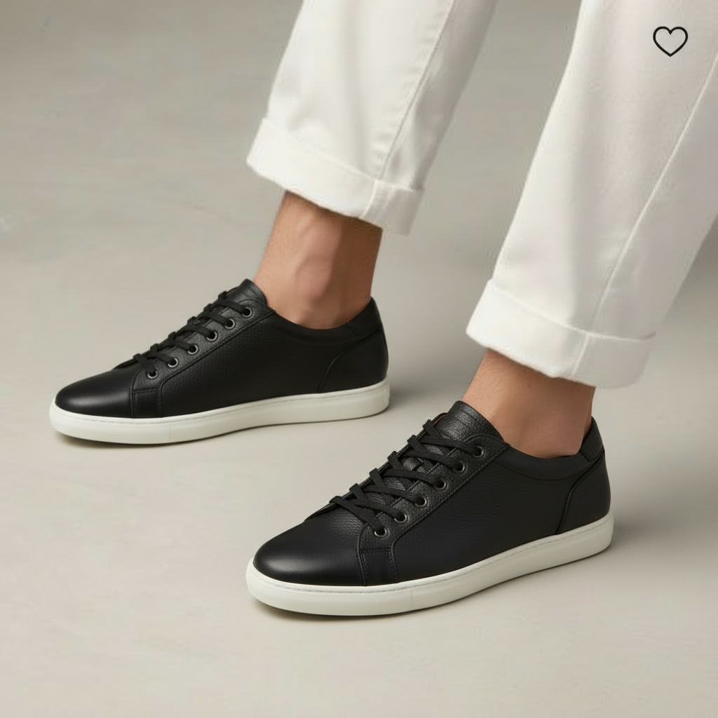 AUSCO Dark leather sneaker.